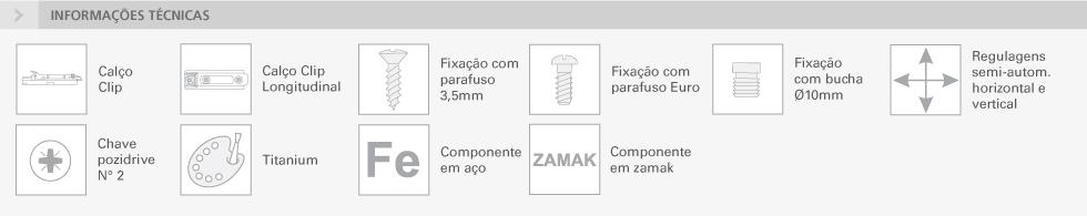 TITANIUM - CLIP LONGITUDINAL