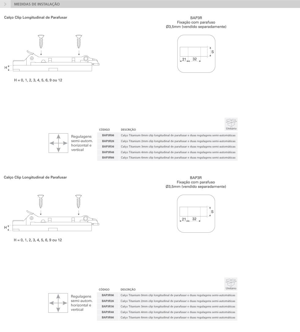 TITANIUM - CLIP LONGITUDINAL