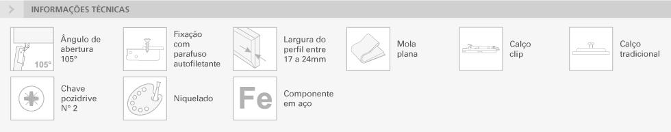 SÉRIE 200 - 105° PERFIL METÁLICO