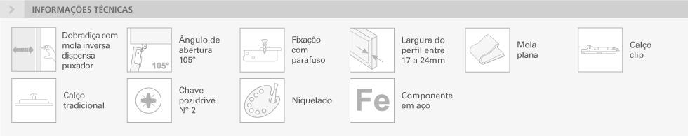 SÉRIE 200 - 105° PERFIL METÁLICO