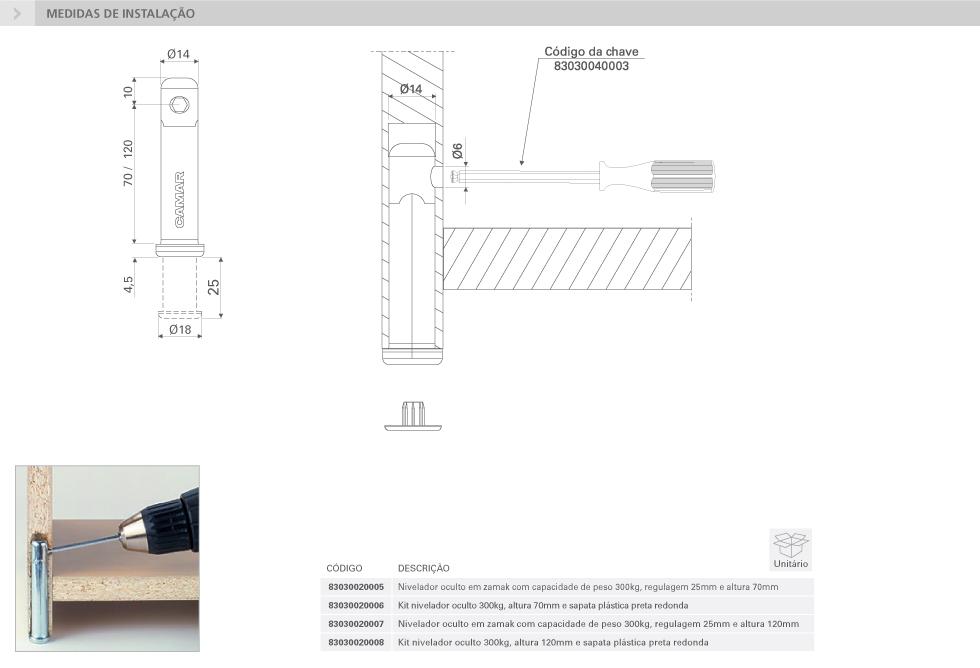 LATERAL OCULTO - 306 - H70/120