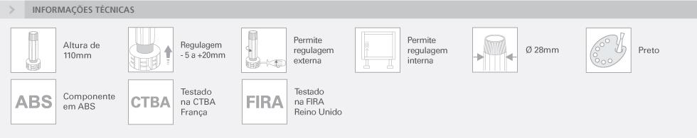 PÉ PLÁSTICO H110