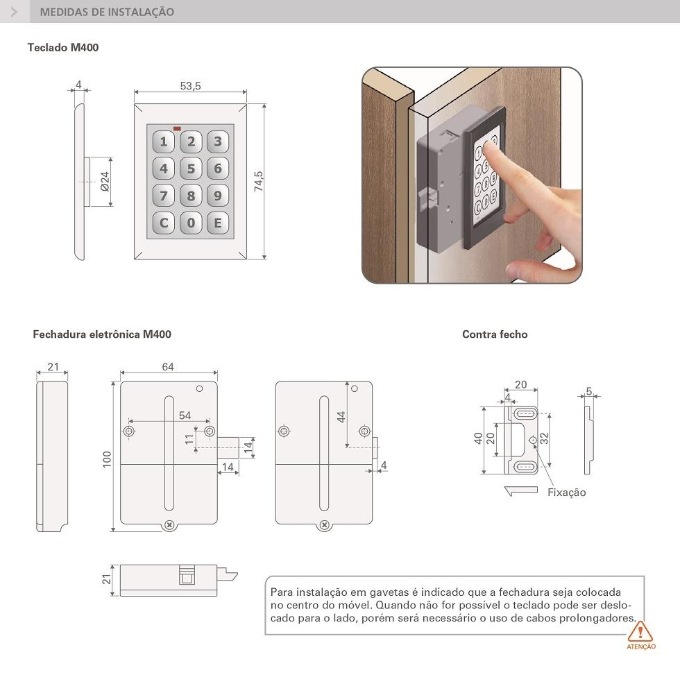 FECHADURA ELETRÔNICA M400